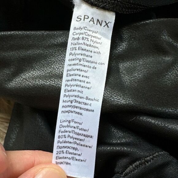 Spanx Faux Leather Hip-Zip Leggings size XS - Picture 6 of 9